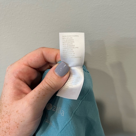 Zella Pure Seamless Sportsbra in Blue, Size M - Picture 4 of 5